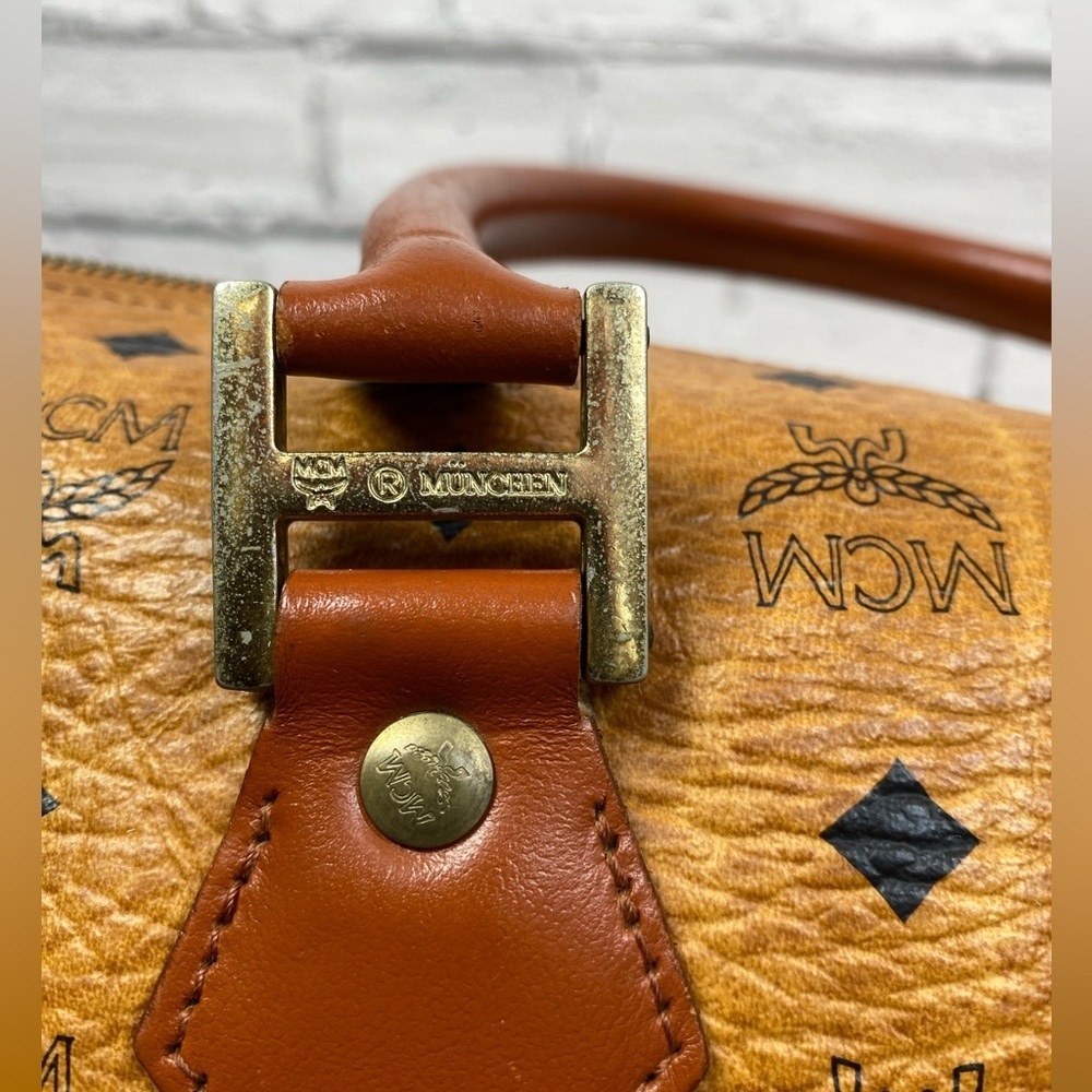 MCM Visetos Boston Medium Vintage Leather Handbag MCM München - Picture 6 of 16